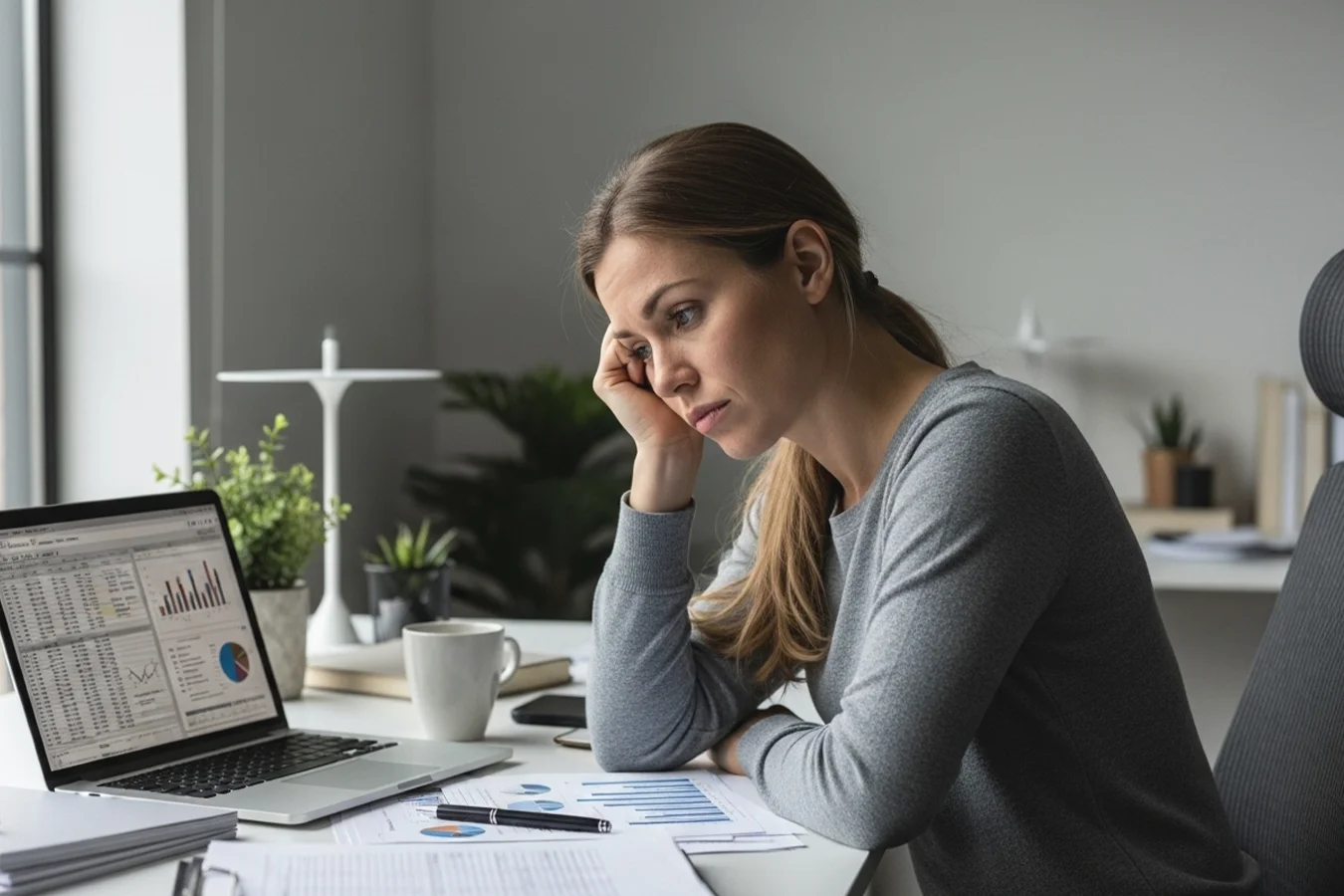 Девушка за работой